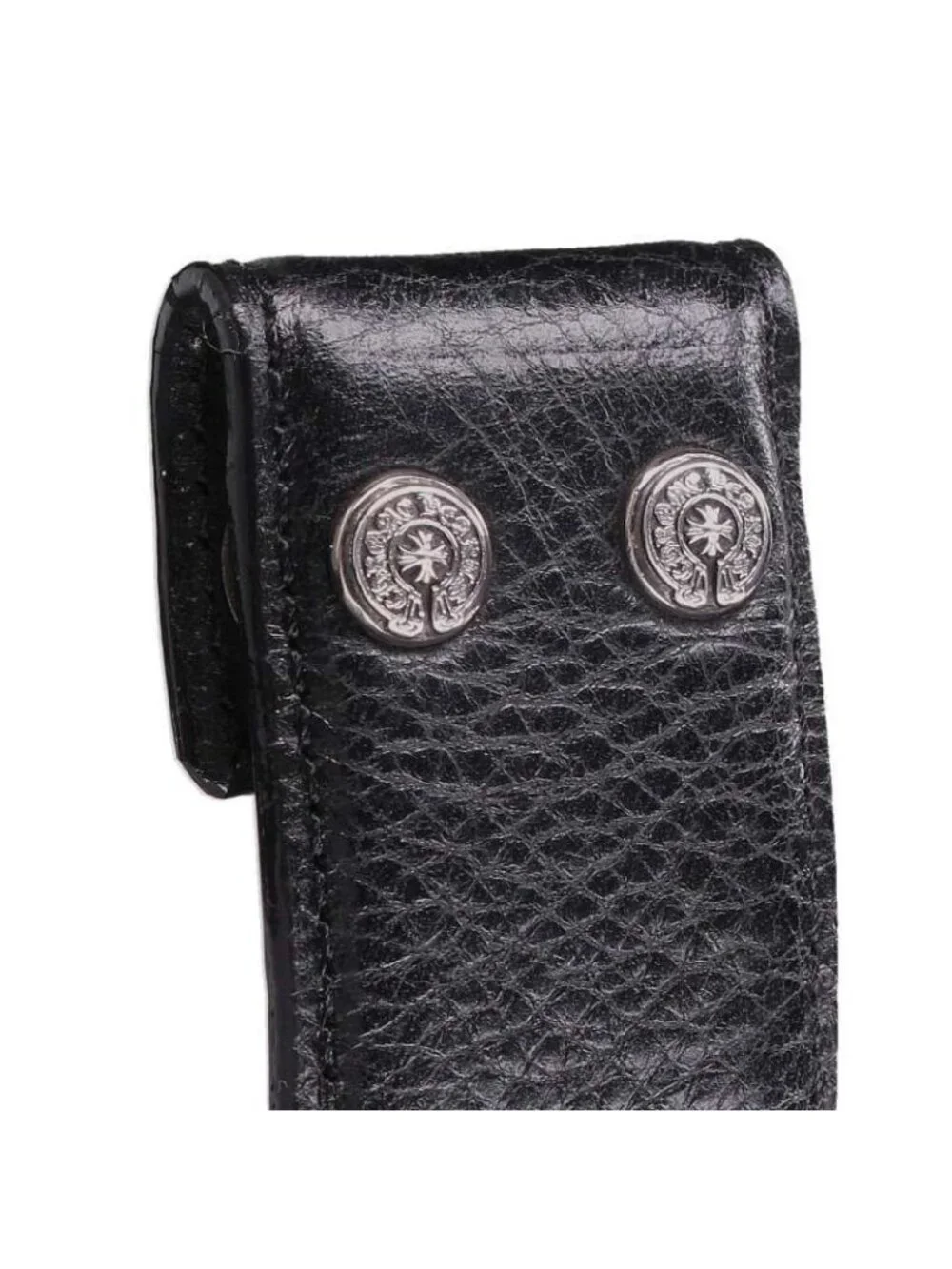 Chrome Hearts 1.5 Strap Scroll Rebe Roulis Betts Leather Belt 30